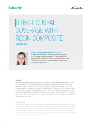 Case report - Direct cuspal coverage with resin composite - faded